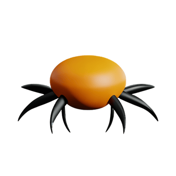 crab 3d rendering icon illustration png