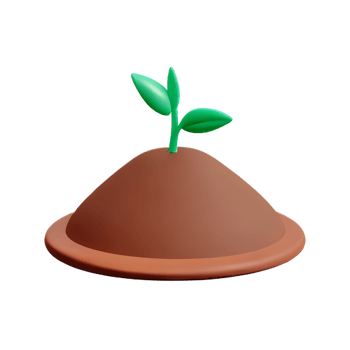 dirt 3d rendering icon illustration png