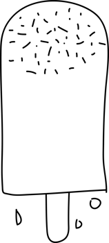 Ice cream line hand drawn doodle. png