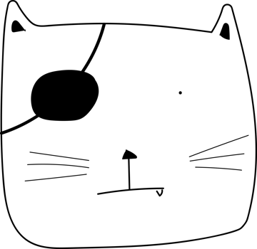 Cute cat cartoon doodle. png