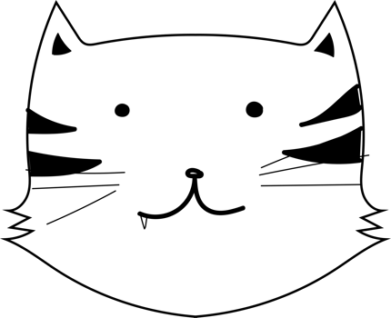 Cute cat cartoon doodle png