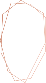 Geometric rose gold frame illustration. png