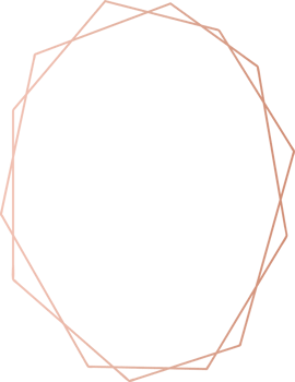 Geometric rose gold frame illustration. png