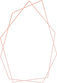 Geometric rose gold frame illustration. png