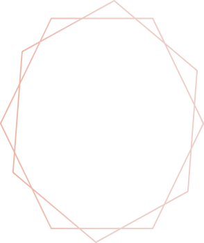 Geometric rose gold frame illustration. png