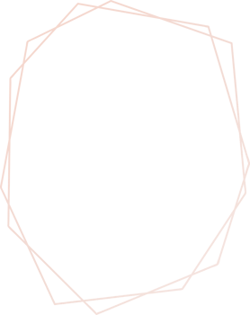 Geometric rose gold frame illustration. png