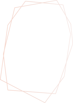 Geometric rose gold frame illustration. png