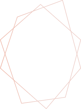 Geometric rose gold frame illustration. png