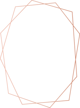 Geometric rose gold frame illustration. png