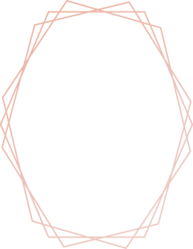 Geometric rose gold frame illustration. png