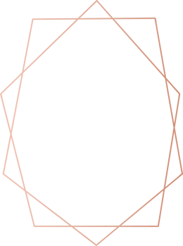 Geometric rose gold frame illustration. png