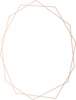 Geometric rose gold frame illustration. png