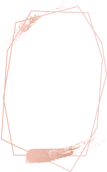 Geometric rose gold frame illustration. png
