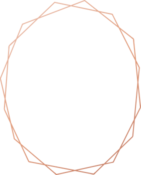 Geometric rose gold frame illustration. png