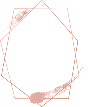 Geometric rose gold frame illustration. png
