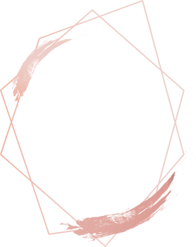 Geometric rose gold frame illustration. png