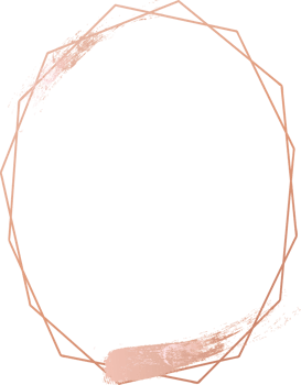 Geometric rose gold frame illustration. png