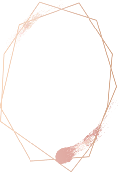 Geometric rose gold frame illustration. png