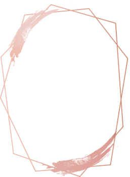 Geometric rose gold frame illustration. png