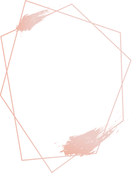 Geometric rose gold frame illustration. png