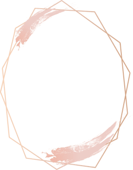 Geometric rose gold frame illustration. png