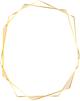 Gold geometric frame. png