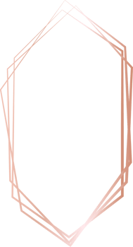 Pink gold geometric frame illustration. png