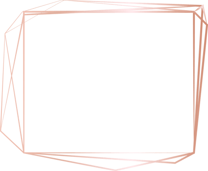 Pink gold geometric frame illustration. png