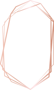 Pink gold geometric frame illustration. png