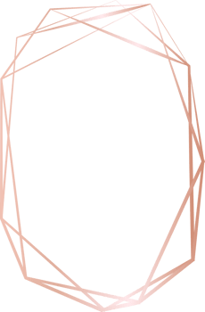 Pink gold geometric frame illustration. png