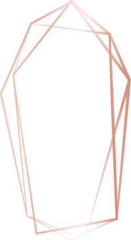 Pink gold geometric frame illustration. png