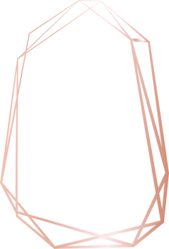 Pink gold geometric frame illustration. png