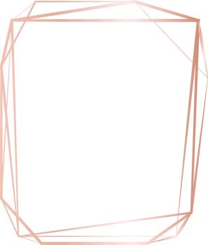 Pink gold geometric frame illustration. png