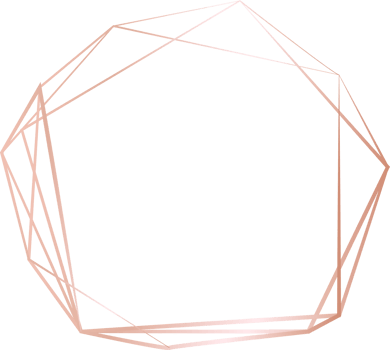 Pink gold geometric frame illustration. png