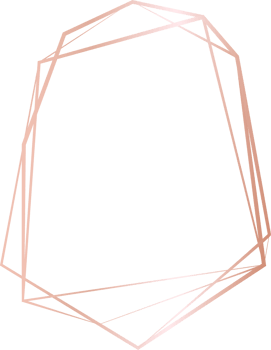 Pink gold geometric frame illustration. png
