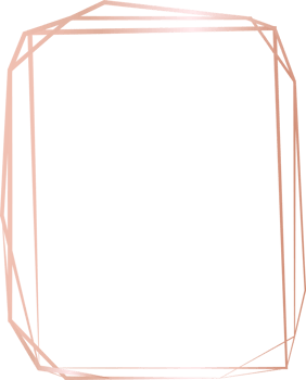 Pink gold geometric frame illustration. png