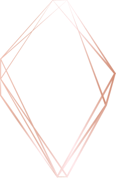 Pink gold geometric frame illustration. png