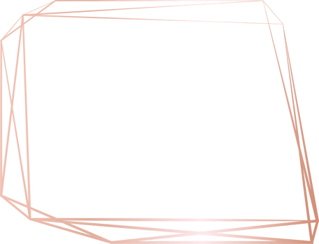 Pink gold geometric frame illustration. png