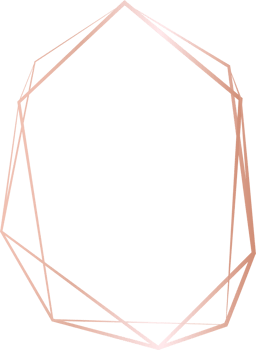 Pink gold geometric frame illustration. png