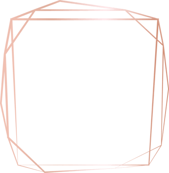 Pink gold geometric frame illustration. png