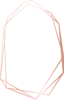Pink gold geometric frame illustration. png