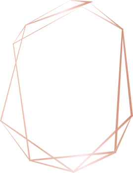 Pink gold geometric frame illustration. png