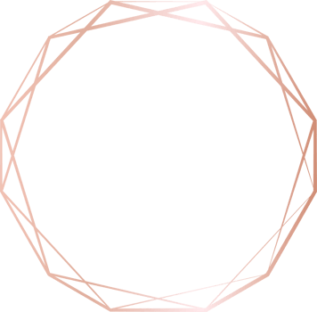 Pink gold geometric frame illustration. png