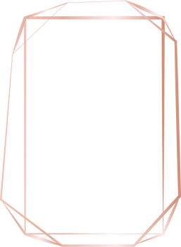 Pink gold geometric frame illustration. png