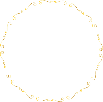 Dividers round gold frames png