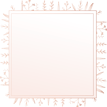 Flower frame hand drawn illustration on transparent background. png