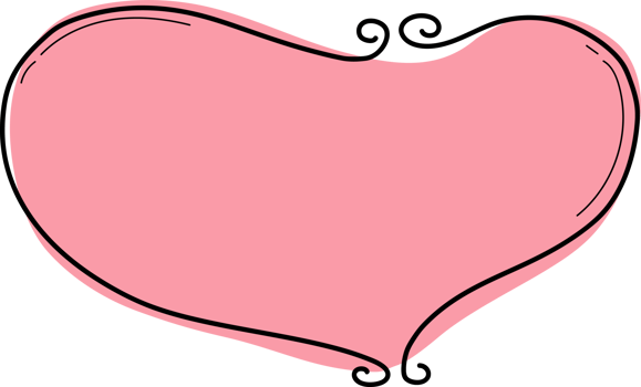 Decorative heart elements for decoration on transparent background. png