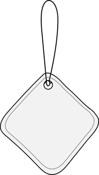 Hand drawn banner label tag illustration on transparent background. png