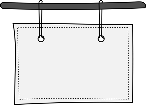 Hand drawn banner label tag illustration on transparent background. png