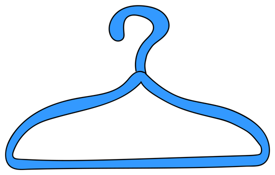 Hand drawn hanger illustration on transparent background. png